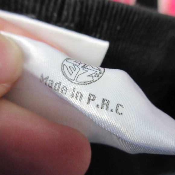 Emrzzz Thermal Sweatpants Women M Black Pink Cotton Blend Unique Lounge Cozy 862 - Picture 3 of 14